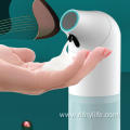 white hands free soap dispenser